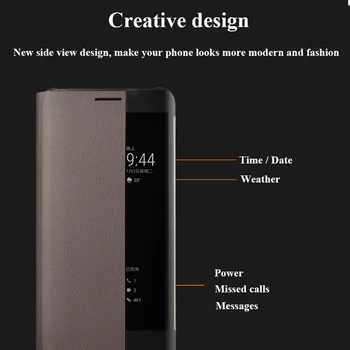 MAKAVO Pro Huawei Mate 10 Pro Případ Flip Kryt PU Kůže Inteligentní Zobrazení Okna Telefon pouzdra Pro Huawei Mate10 Pouzdro