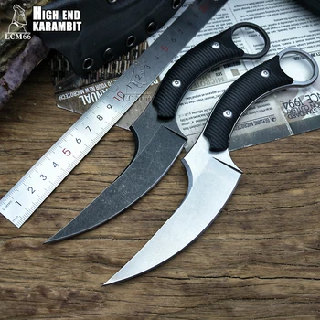 Mako tactical karambit nůž M690 čepel z nerezové oceli lovecké nože přežití s Pevnou černou G10 rukojeť Bastine dráp nůž tool