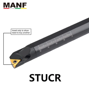 MANF CNC Soustruh 14mm 16mm S25S-STUCR11 Soustružení Nástroj pro Řezání Bar Toolholder TCMT Vložky Vnitřní vrtání nástrojové Držáky