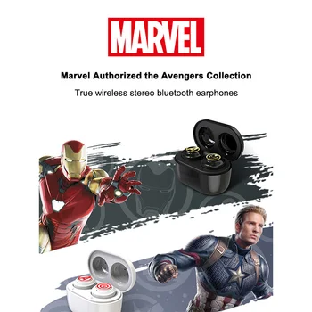 Marvel TWS Bluetooth 5.0 Bezdrátová Sluchátka Šumu Sluchátka Vodotěsný Earpones Avengers Iron Man Sluchátka bezdrátové