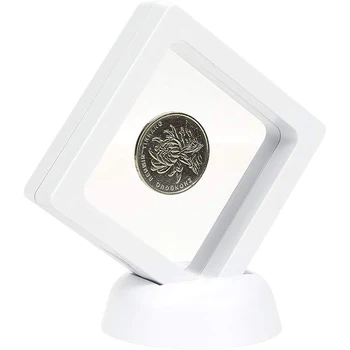 Mince Display Box - Sada 10 3D Plovoucí Rám Displeje Držák je Zkratka pro Challenge Mincí, AA Medailony, Šperky