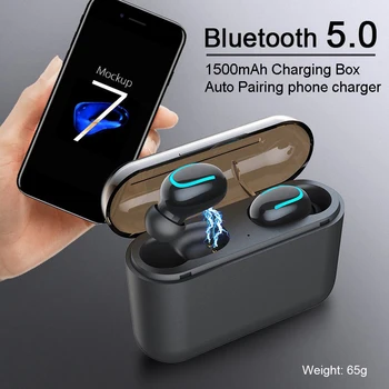 Mini-2 TWS Bezdrátový Vodotěsný Bluetooth 5.0 Sluchátek Odstranění šumu Sluchátka S Mikrofonem Nabíjecí Box Headset Bezdrátová Sluchátka