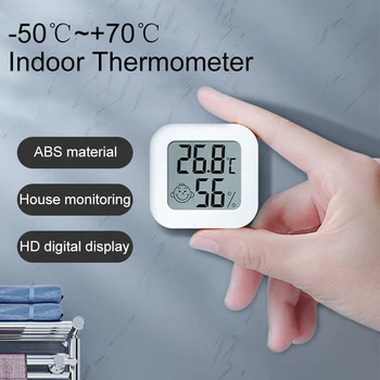 Mini Digitální Teploměr LCD Vnitřní Teplota Monitor Metr Čidlo Vlhkosti Metr, Teploměr Smiley Design -50℃~+70℃