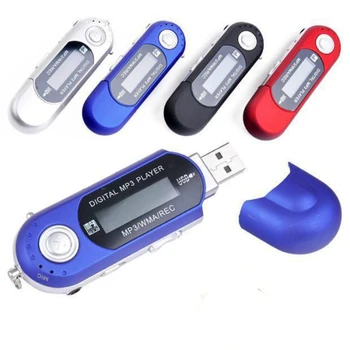 Mini MP3 Přehrávač, LCD Displej Digitální USB Stick Hudební MP3 Přehrávač Podpora TF Kapacita Max 32G FM Rádio Podpora