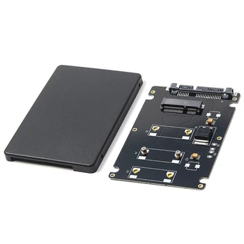 Mini Pcie mSATA SSD na 2,5 palcový SATA3 Adaptér Karty s Case 7 mm, Tloušťka černé