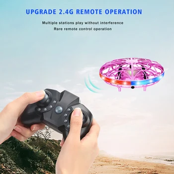 Mini Vrtulník RC UFO Drone Letadla Ruku Snímání Infračervený RC Quadcopter Elektrické Indukční Hračky pro Děti, USB Létající Hračka
