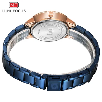 MINI ZAMĚŘENÍ Top Značka Luxusní Dámské Hodinky Pro Ženy Módní Reloj Mujer Montre Femme Relogio Feminino Modré z Nerezové Oceli Popruh