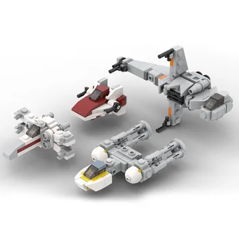 MOC Mikro Rebeled Hvězdných stíhaček Model Vesmíru Star Series Wars Diy Mini Stavební Bloky, Cihly Kreativní Hvězdičkový Plán Wars Dětské Hračky