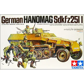 Model v měřítku 1/35 German Hanomag Sdkfz 251/1 w/5 Postav Vojenský Model Sestavy Stavebnice Tamiya 35020
