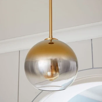 Moderní Přívěsek Světle Stříbrné Zlaté Skleněné Koule Hanglamp Kuchyňské Svítidlo Jídelna, Obývací Pokoj Svítidlo globe závěsná lampa
