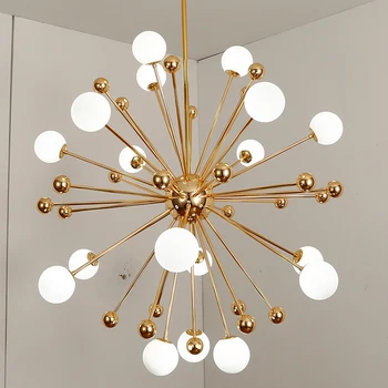 Moderní Sputnik Skleněná kulička Lustr Osvětlení Pro Obývací Pokoj Kuchyň Ložnice LED Dekorace Stropní Svítidla