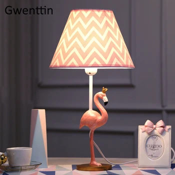 Moderní Stolní Lampa Flamingo-Led Stand Zvířat, psací Stůl Svítidla pro Děti, Děti Ložnice Noční Lampa Domů, Podkroví Dekor Svítidlo