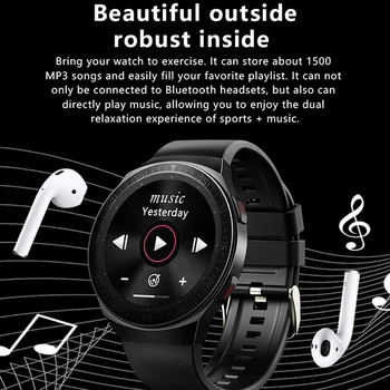 MT3 Hudba Chytré Hodinky 8G Paměť Muži Volání Bluetooth Plně Dotykový Displej Vodotěsné Funkce Nahrávání MT2 MT-3 Módní Smartwatch