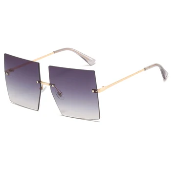 Módní Dámské Vrtaných Náměstí sluneční Brýle, Ženy, Muži Nadrozměrných Brýle Odstíny Sluneční Brýle Pro Ženy Velké Brýle UV400 Oculos