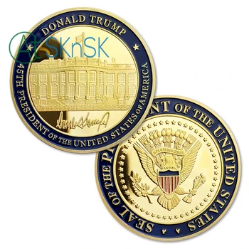 Módní pečeť prezidenta americké zlaté mince, 45 prezident Sjednotit států Donald trump challenge mincí, sběratelství