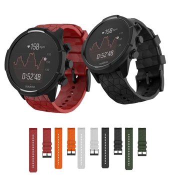 Měkké Silikonové Watchband pro hodinky SUUNTO 9 Baro Popruh 24mm Šířka Náhradní Silikonové Náramek pro SUUNTO Spartan/9 Baro Mědi Popruh