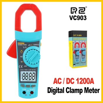 Měřicí Digitální Clamp Meter Multimetr s Kapacitní Testování AC a AC/DC Napětí metr Teplota VC902/VC903