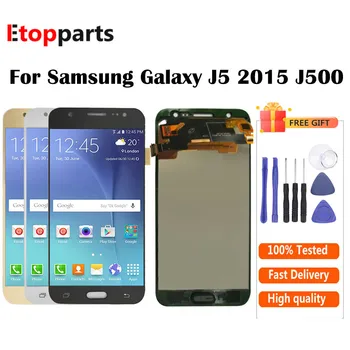 Nastavení Jasu Pro SAMSUNG Galaxy J5 J500 J500F J500M SM-J500 LCD Displej s Touch Screen Digitizer Shromáždění