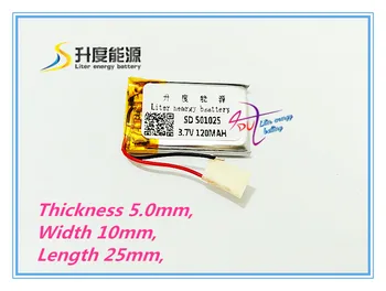 Nejlepší baterie značky 3.7 V lithium polymer baterie 501025 051025 Bluetooth headset, místo čtení pera 120mAH