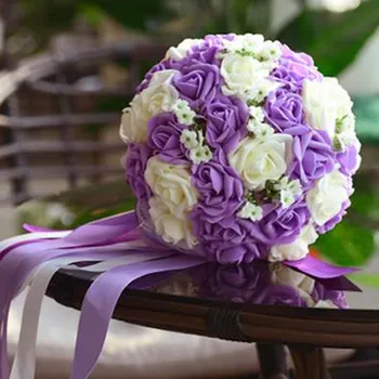 Nevěsta držení kytice korejský nevěsta svatební simulace kytice družičky kytice svatební květiny svatební kytice