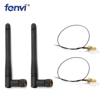NOVÉ 2dbi Bezdrátová 2.4 GHz WiFi Anténa RP-SMA + MHF4/IPX Pigtail Kabel pro NGFF M. 2 Bezdrátová karta M. 2 WI-fi/WLAN/3G/4G Moduly