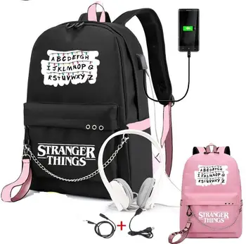 Nové Cizí Věci, batoh Multifunkční USB Nabíjecí Cestovní Plátno Student Batoh Pro Teenagery Chlapci Dívky Školní Batoh