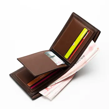 Nové mužů peněženky krátký multi-card trochu liči vzor obchodní peněženky průřez.