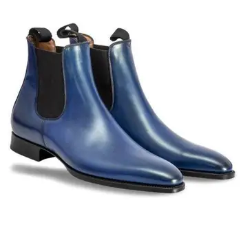 Nové Příjezdu Zapatos De Hombre Módní Stylové Ručně vyráběné Pu Kůže Formální Chelsea Boty Muž Svatební Šaty Boty pro Muže HB167