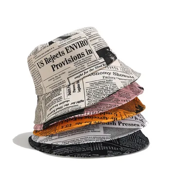 Nové unisex Podzim ženy ležérní bavlněné kbelík klobouk noviny rybář čepice Rybaření lov sluneční klobouk Panama čepice gorros