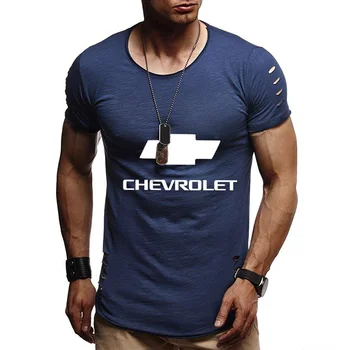 Nový 2020 Letní Pánské T-Shirt Chevrolet Auto Logo tisk vysoce kvalitní Bavlny Posádky krku ležérní Pánské krátký rukáv