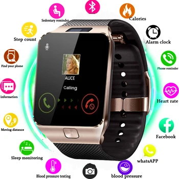 Nový Elektronický Inteligentní DZ09 Chytré Hodinky Ženy Muži Unisex hodinky Smartwatch Sportovní Bluetooth Náramkové Hodinky TF SIM Kamera Pro Android