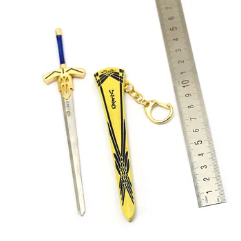 Nový OSUD Pobyt Noc Šavle Keychain Gold Excalibur Morgan Kovový Meč, Klíč Řetězce Prsten Pro Muže Pronájem Ženy Taška Šperky Chaveiro