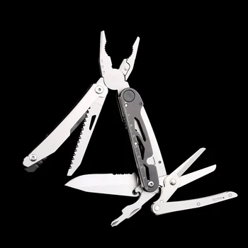 Nový víceúčelový nástroj Camping Rybářské Skládací Nůž Mutifunctional Kleště EDC Multi Nástroje Přežití Nože 10 v 1 z Nerezové Mini Nůžky