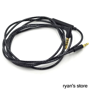 Nový černý Náhradní Audio kabel Kabel drát s dálkovým a mikrofon AKG AKG Y40 Y45BT Y50 Y55 sluchátek