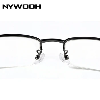 NYWOOH Skončil Krátkozrakost Půl Rám Brýle Muži Metal Student Krátkozraký Brýle Ultralight Krátkozraké Brýle -1,0 až -6.0