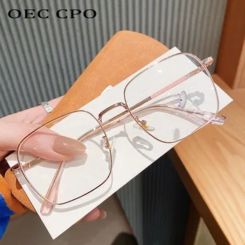 OEC CPO Fashion Square Brýle Ženy Jasné, Čočky Transparentní Brýle Muži Vintage Optické krátkozrakost Brýle Rám Ženy O864