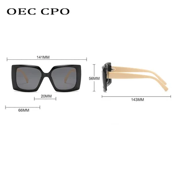 OEC CPO Náměstí sluneční Brýle, Ženy, Módní Sluneční Brýle Ženské Retro Brýle Muži Steampunk Brýle Odstíny UV400 Oculos de sol