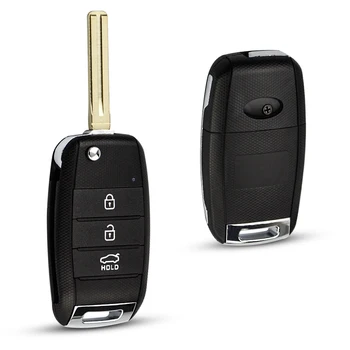 Okeytech 3 Tlačítka Flip Skládací Vzdálené Náhradní klíč shell Pro Hyundai KIA K2 K3 K5 Cerato Carens Forte Fob Kryt klíče