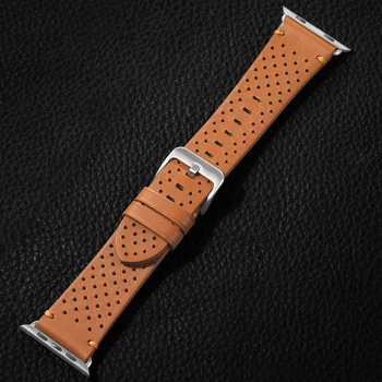 Originální Kožený Pásek Hodinek pro Apple Watch Série 5 4 44mm Ženy Muži Hovězí kůže Hodinky Kapela Popruh iWatch 3 2 1 42mm Příslušenství