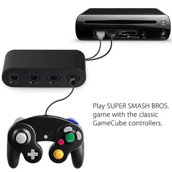 OSTENT 4 Port Controller Adaptér Konvertoru pro Nintendo Gamecube NGC, aby Wii U/Přepínač/PC Terminál