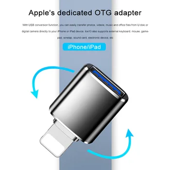 OTG Adaptér Pro iPhone 11 Pro XS MAX XR-X 7 8 Plus Blesk Fotoaparátu Adaptér Převodník Dat SD Kartu, U Disk zkratka pro iPad IOS 13