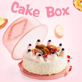 Plastový Košíček Kontejner Kapesní Narozeniny Přenosný Dort Úložný Box Cake Box Kuchyň Nástroj Odolné
