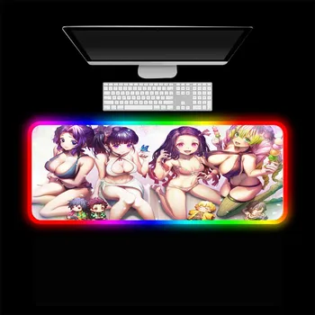 Podložka pod myš Koberec RGB Velký Zadek Anime Podložka pod myš Sexy Holka LED Notebook, Podložka pod myš Prsa na Hrudi Gamer Pc Myš USB Kabelové Mat