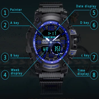 POMOCI značky muži sportovní hodinky vodotěsné vojenské LED digitální quartz elektronické děti hodinky muži hodiny relogio masculino
