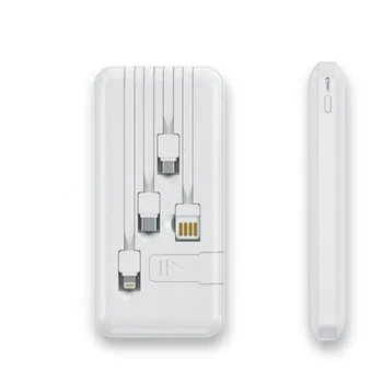 Portable Power Bank 10000mAh 4 výstup USB Nabíječka Externí Baterie s LED Svítilnou telefon držák pro Typ C a Micro iphone, powerbank