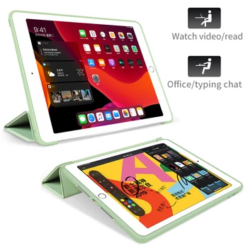 Pouzdro pro iPad 10.2 2020 2019 Funda Slim Magnetic Skládací Flip Stand Silikonové Měkké Smart Cover pro iPad 8. 7. Generace Případě