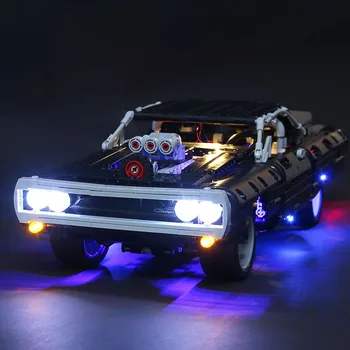 (Pouze světla)Technic Led Light Kit Pro 42111 Dom je Dodge Charger Stavební Bloky Model Hračky Osvětlení Nastavit dárek