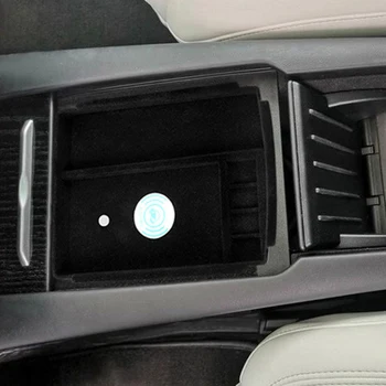 Praktický Úložný Box Pro Tesla Model S, Model X Bezdrátová QI Loketní opěrka Konzole Organizátor Úložný Box Případě