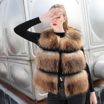 Pravé Kožešiny Kabát dámský Zimní Bunda Ženy Real Fox Kožešiny 2020 Módní Vlastní Originální Tlusté Teplé Volné Kabát pro Ženy Přirozené