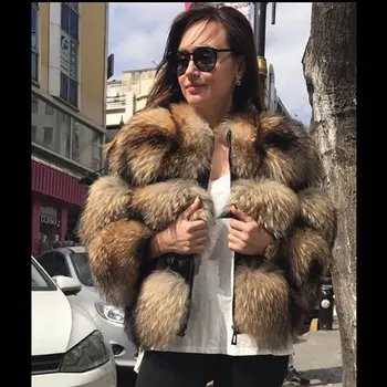 Pravé Kožešiny Kabát dámský Zimní Bunda Ženy Real Fox Kožešiny 2020 Módní Vlastní Originální Tlusté Teplé Volné Kabát pro Ženy Přirozené